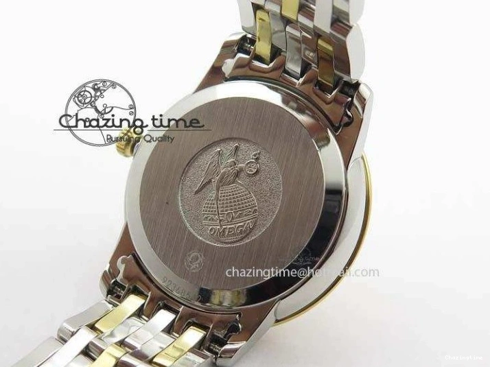 0111 De Ville 27mm SS YG Ladies MK 1:1 Best Edition White MOP Dial On SS Bracelet Ronda Quartz Sophisticated 8192